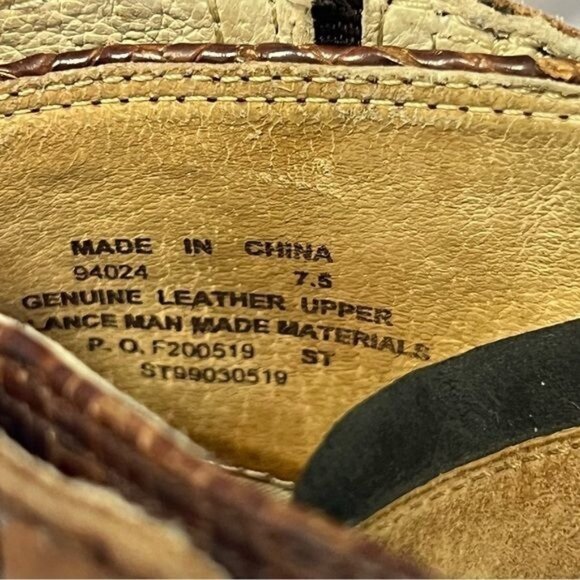 Ariat Rattan Brown Leather Woven Strap Slip On Mule Clog sz 7.5 - Picture 8 of 12